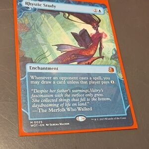 Rhystic Study Card - Blue and Red